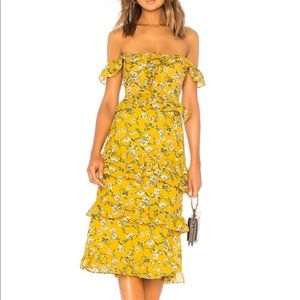 Tularosa Lily Dress in Yellow Dolly Floral
